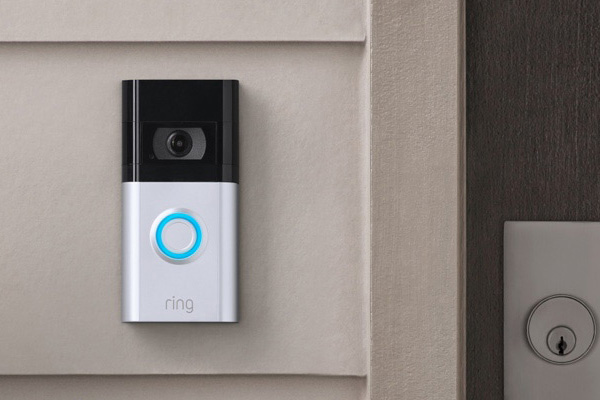 Ring Video Doorbell Camera installed on a house.
